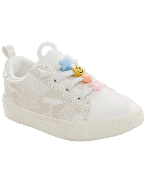 Toddler Snakeskin Pull On Sneakers 4