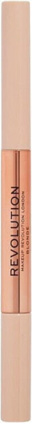 Augenbrauen-Gelstift - Makeup Revolution Fluffy Brow Filter Duo Ash Brown