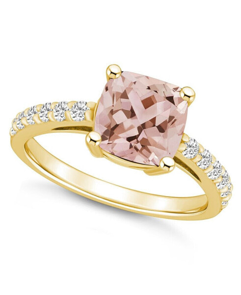 Кольцо Macy's Morganite and Diamond  in 14K Yellow Gold