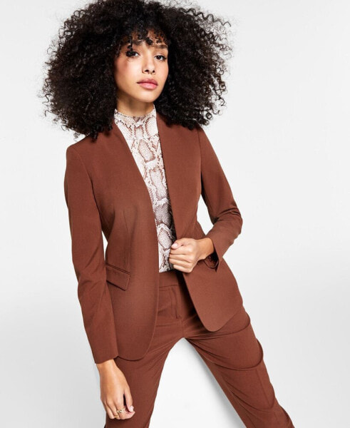 Women's Collarless Open-Front Blazer, Created for Macy's