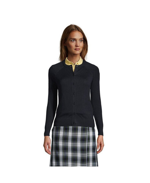 Women's School Uniform Cotton Modal Cardigan Sweater