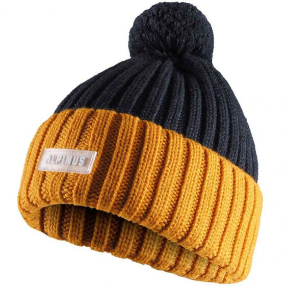 Мужская шапка синяя желтая вязаная Alpinus Matind Hat Yellow gray-yellow A8-Y