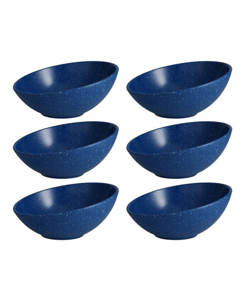 Melamine Melamine Camp Blue Tilt Bowl 8.5" Set/6