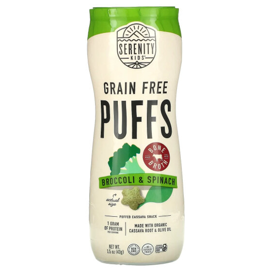 Grain Free Puffs, Broccoli & Spinach, 1.5 oz (42 g)