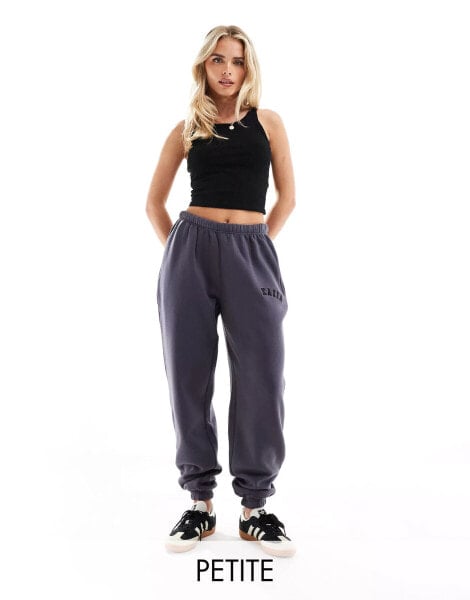 Kaiia Petite cuffed joggers in dark grey