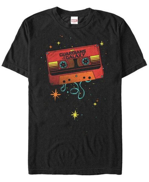 Marvel Men's Guardians of the Galaxy Star Lords Cassette Tape Short Sleeve T-Shirt