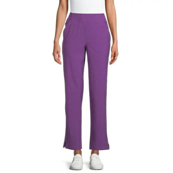 Climate Right By Cuddl Duds Scrub Pants Large Women Amethyst Heather Modern Fit