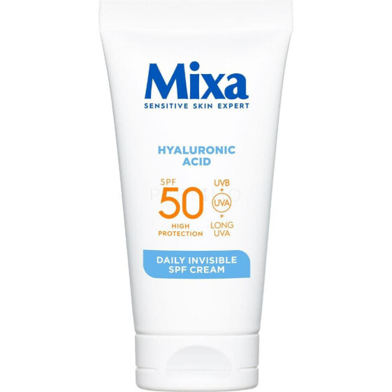 Mixa Hyaluronic Acid Daily Invisible SPF Cream SPF50 50 ml tagescreme für Frauen