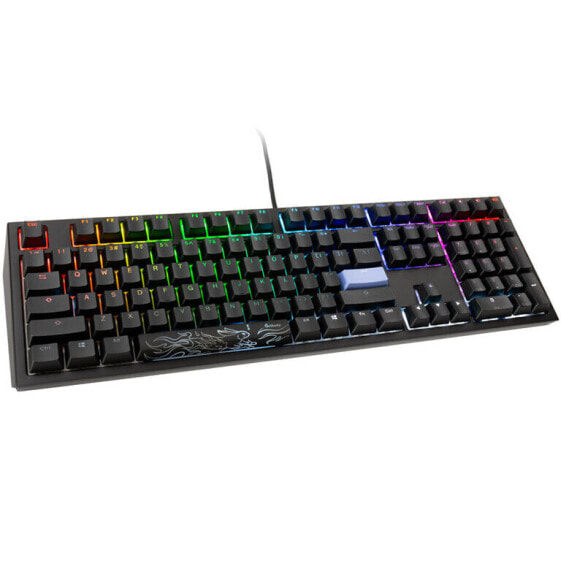 Ducky Shine 7 PBT Gaming Tastatur - MX-Blue (US), RGB LED, blackout