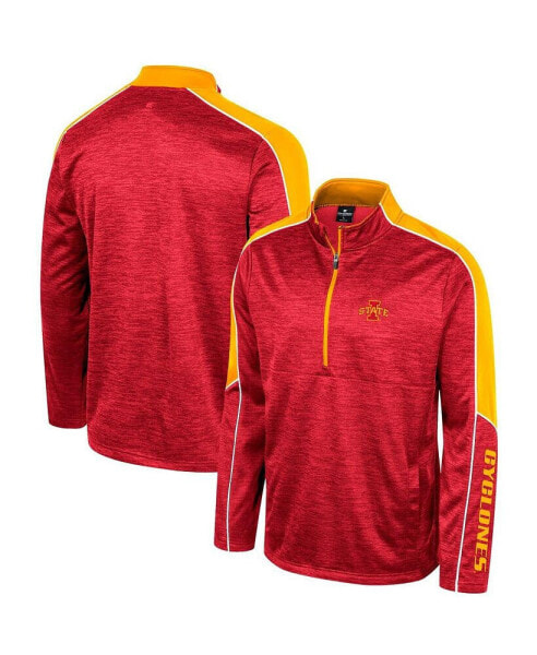 Men's Cardinal Iowa State Cyclones Marled Half-Zip Jacket