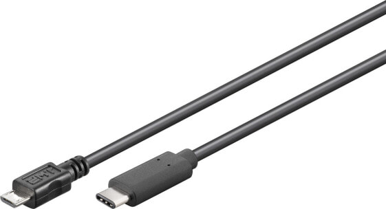 Wentronic 67895 - 0.2 m - Micro-USB B - USB C - USB 2.0 - 480 Mbit/s - Black