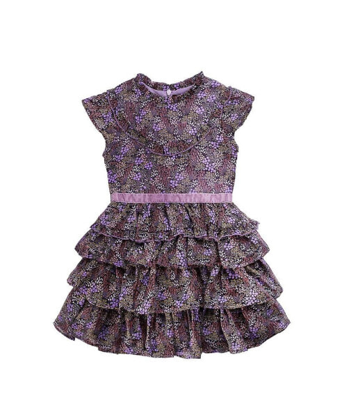 Toddler, Child Serenity Floral Printed Chiffon Woven Dress