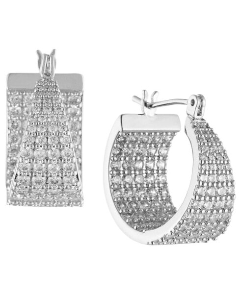 Monet Crystal Inside Out Hoop Earrings