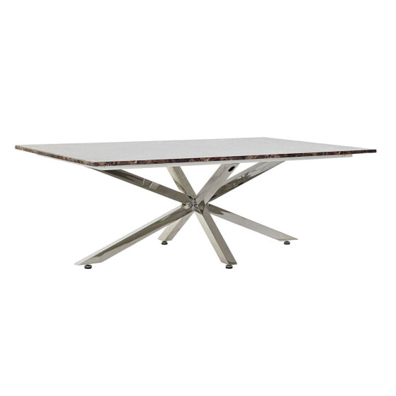 Кофейный столик DKD Home Decor Серебристый Мрамор Сталь Пластик 130 x 80 x 45 cm