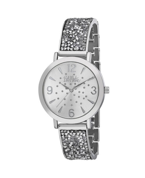 Women's Silver-Tone Alloy Bracelet Glitz Watch, 36mm