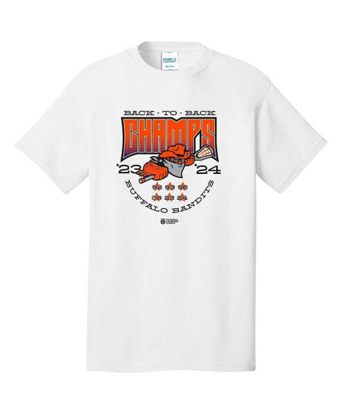 Women's White Buffalo Bandits Back-To-Back NLL Cup Champions T-Shirt