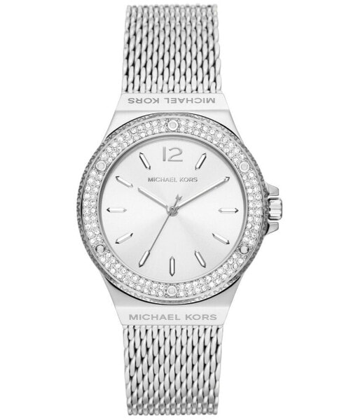 Women's Lennox Three-Hand Silver-Tone Stainless Steel Bracelet Mesh Watch, 37mm