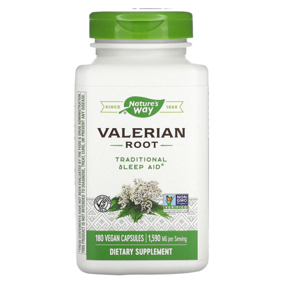 Nature's Way, корень валерианы, 530 мг, 180 веганских капсул