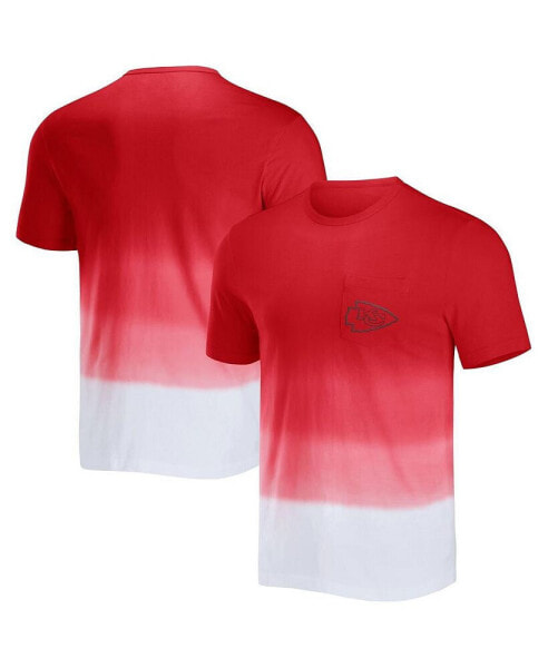 Men's NFL x Darius Rucker Collection by Red, White Kansas City Chiefs Dip Dye Pocket T-shirt