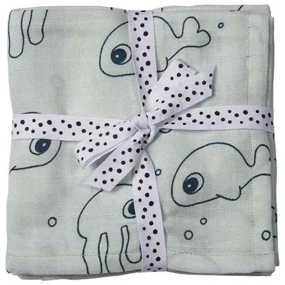 DONE BY DEER Swaddle 2 Pack Sea Friends