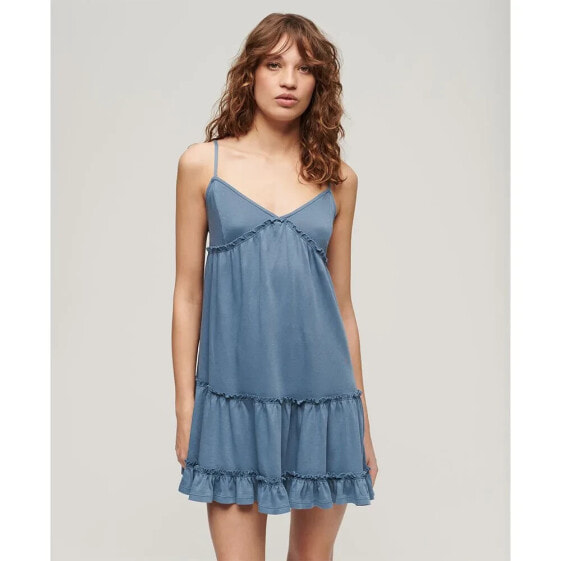 SUPERDRY Jersey Tiered Cami Mini sleeveless short dress