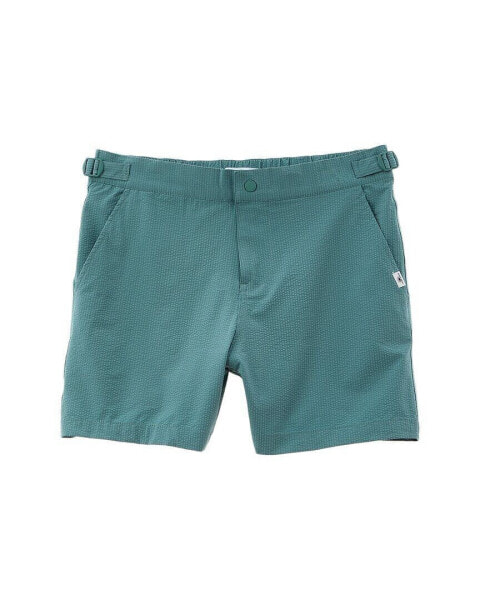 Vintage Summer Micro Seersucker Swim Trunk Men's