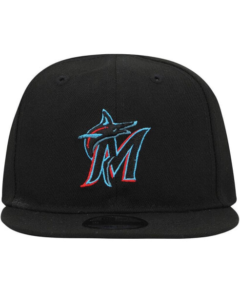 Infant Boys and Girls Black Miami Marlins My First 9FIFTY Adjustable Hat