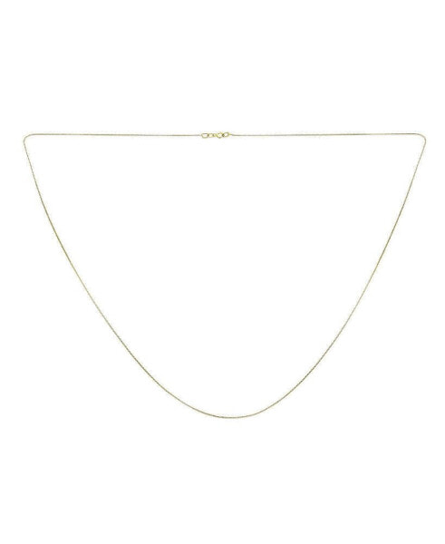 Unisex Ultra Thin 018 Gauge 0.5MM Thin Real 14K Yellow White Rose Gold Box Chain Necklace For Women 20 Inch