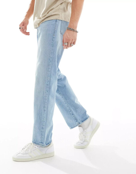 Jack & Jones eddie cooper baggy jean in vintage light blue wash