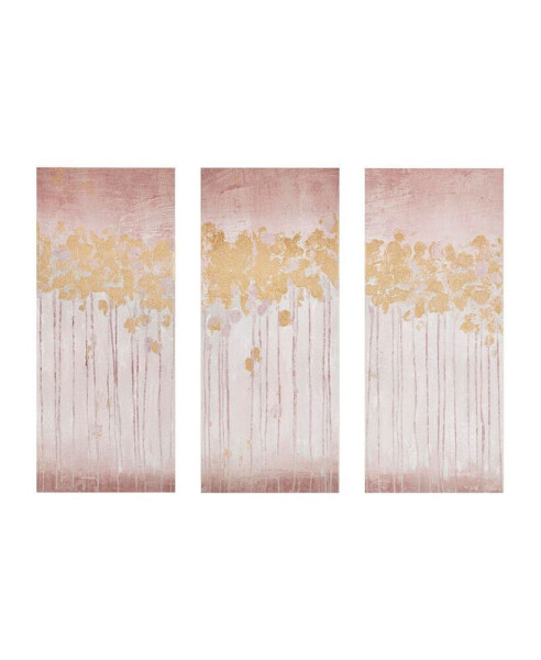 Twilight Forest Gel Coated Canvas with Gold Foil 3-Pc Set