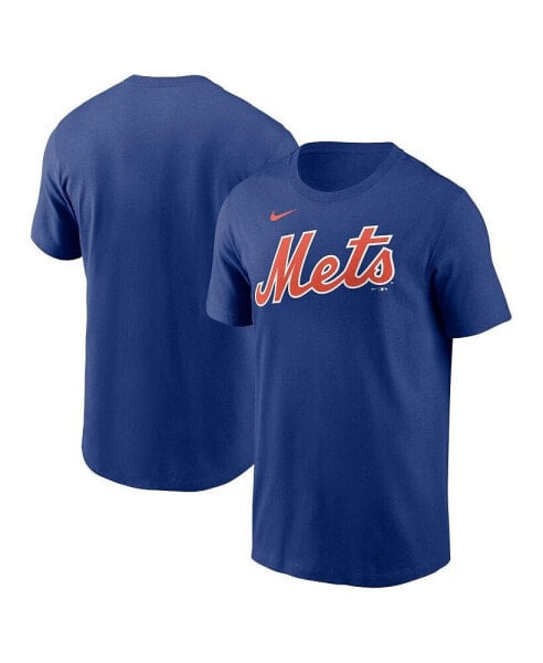 Men's Royal New York Mets Fuse Wordmark T-shirt