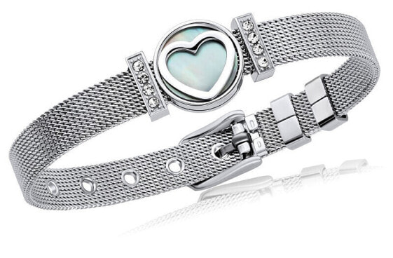 Steel bracelet with heart KMM114022