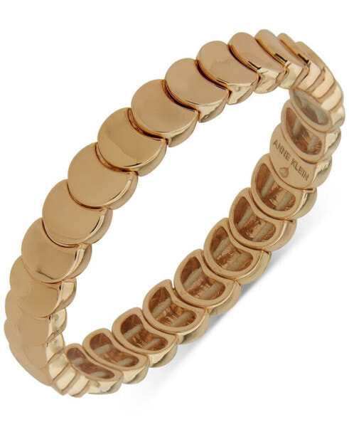 Gold-Tone Disc Chain Stretch Bracelet
