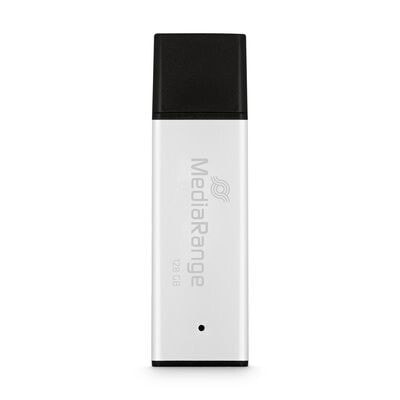 MEDIARANGE MR1902 - 128 GB - USB Type-A - 3.0 - 220 MB/s - Cap - Black - Silver