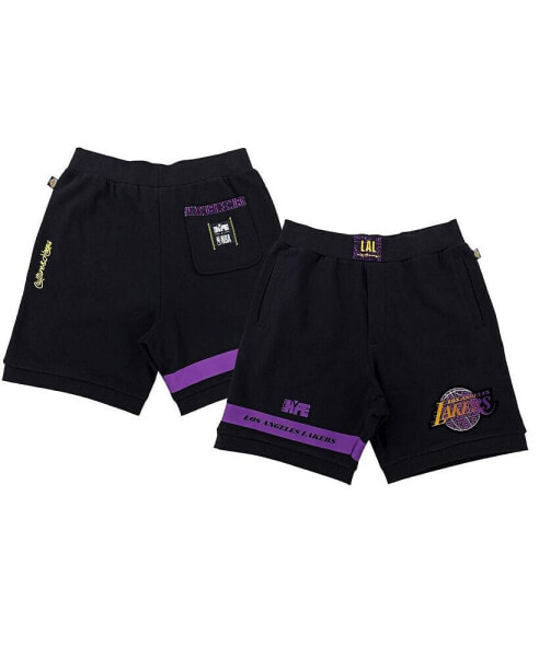 Men's and Women's NBA x Black Los Angeles Lakers Culture & Hoops Premium Classic Fleece Shorts