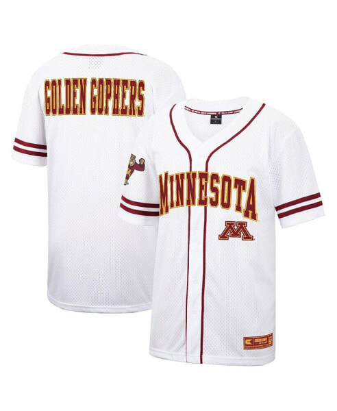 Men's White Minnesota Golden Gophers Free-Spirited Full-Button Baseball Jersey