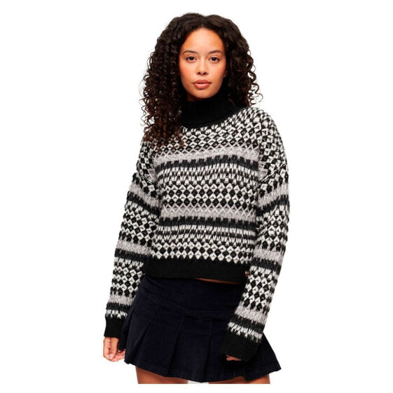 SUPERDRY Roll Crop High Neck Sweater