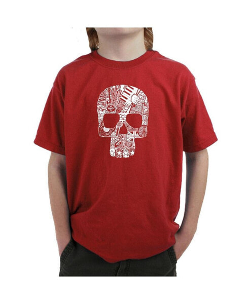 Рубашка LA Pop Art Rock n Roll Skull Boy's
