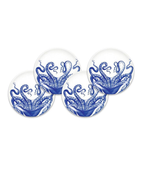 Lucy Octopus Canape Plate, Set of 4