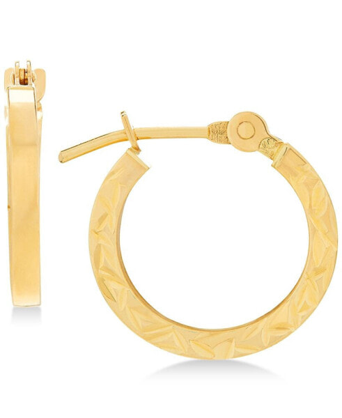 Серьги Macy's Textured Hoop  Gold