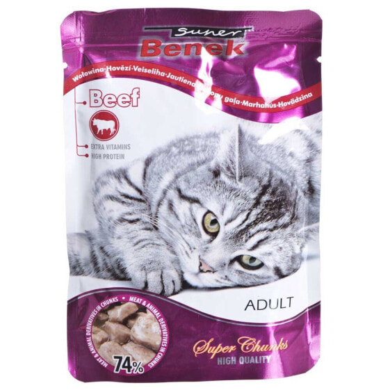 SUPER BENEK Beef In Sauce 100g Wet Cat Food