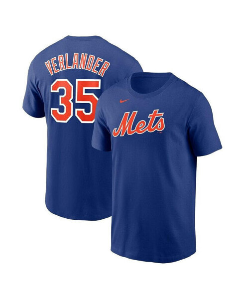 Men's Justin Verlander Royal New York Mets 2023 Name and Number T-shirt