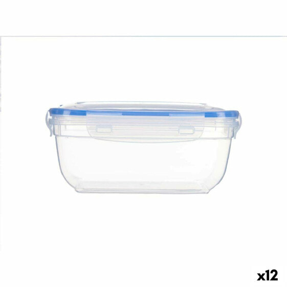 Герметичная коробочка для завтрака Квадратный Прозрачный полипропилен 1,4 L 14,5 x 8,5 x 20 cm (12 штук)