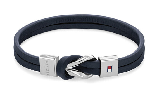 Нарука Tommy Hilfiger Blue Leather Knot.