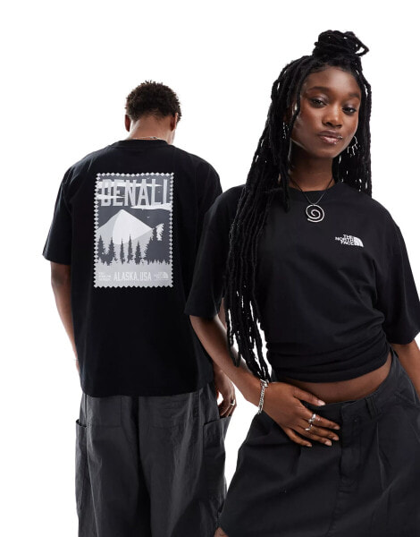 The North Face Vintage Denali backprint oversized t-shirt in black