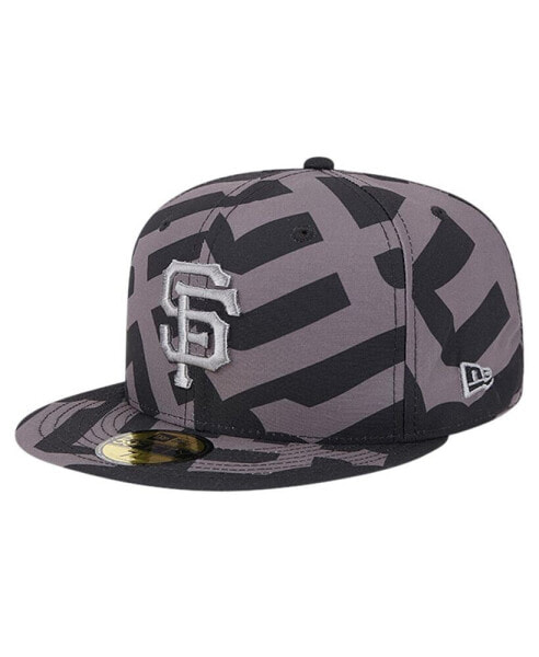 Men's Black San Francisco Giants Logo Fracture 59FIFTY Fitted Hat