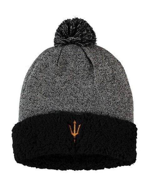 Women's Black Arizona State Sun Devils Snug Cuffed Knit Hat with Pom