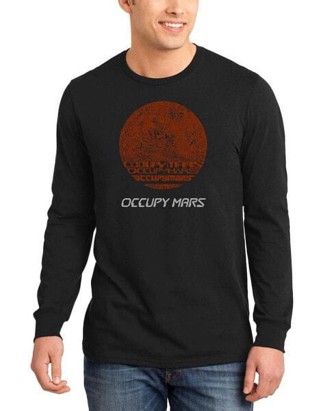 Men's Occupy Mars Word Art Long Sleeve T-shirt