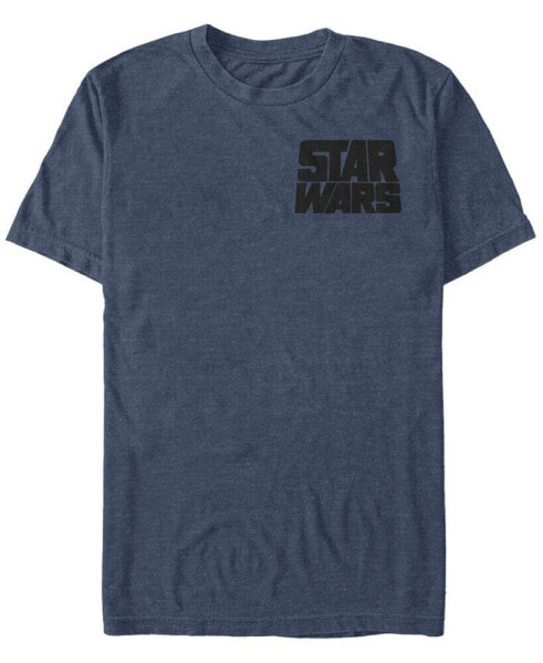 Star Wars Men's Text Left Chest Logo Short Sleeve T-Shirt