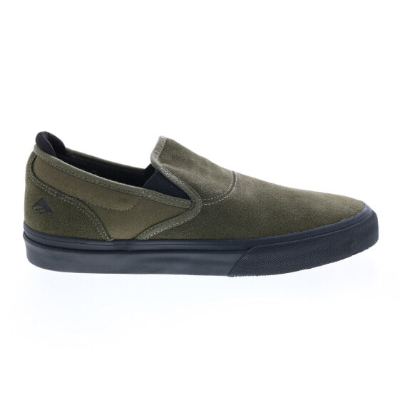 Emerica Wino G6 Slip-On Mens Green Suede Skate Inspired Sneakers Shoes